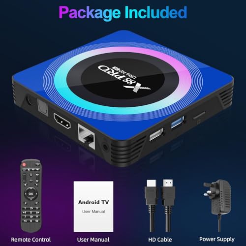 Android 13.0 TV Box, 4GB RAM 32GB ROM RK3528 Quad-Core Smart TV Box, supporto 2.4G / 5.0G Dual WiFi 6 BT 5.0，HDMI 8K Box TV Android