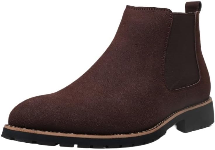 Shoes Men's British High Top Versatile Leather Boots Comfortable Flat Heel Round Toe Oxford Shoes Men Casual Breathable Shoes for Travel Business