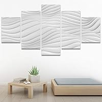 SIGNWIN 5 Panel Canvas Wall Art Modern Art Decorative Decorative Elements Digital Art Multicolor Patterns Urban for Home Decorations Ready to Hang - 60
