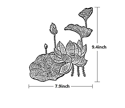 Floral Decorative Patches, Beautiful Flowers Embroidered Applique For Clothes Backpacks T-Shirt Jeans Skirt Vests Scarf Hat Bag (Lotus Flower And Leaf) #TOP1