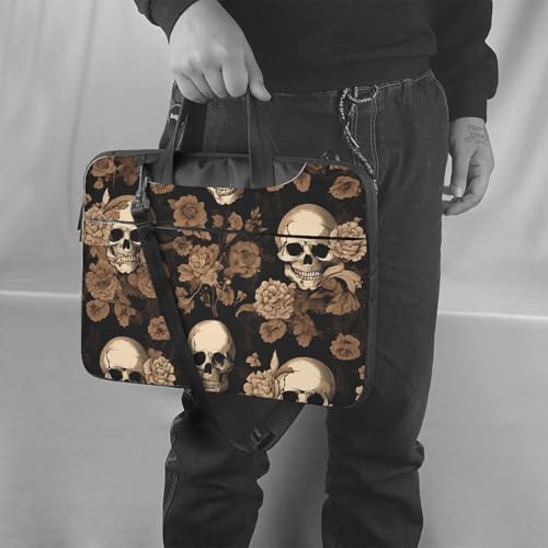 Maletín delgado para laptop con correa y diseño calavera miniatura 7
