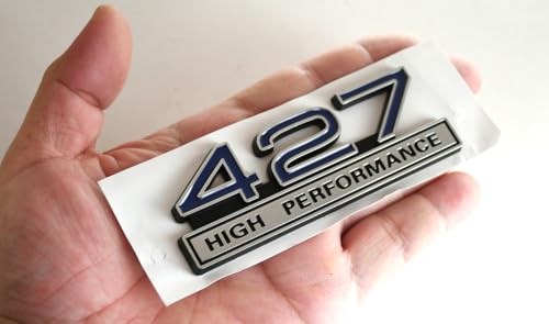 Image of 2pcs 427 Liter 7.0 Engine High Performance Badge 3D Decals Stickers Cars Trucks (Chrome Blue)