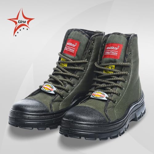 Image of Unistar Hiking /Mountain boots for Men for Outdoor Trekking & Ridding Shoe- non slip, Mild Waterproof, Anti-Fatigue, Comfortable