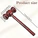 2 Pcs Brown Handmade Wooden Judge Gavel, Vintage Auction Courtroom Judge Hammer Gavels Mallets for Cosplay Lawyer Justice Costume Props and Clothing Accessories, Office Desk and Workspace Organizers