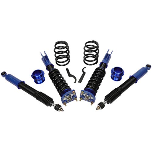 Coilover Struts Suspension Kit Coilover Shocks Full Set Adjustable Replacement Assemblies Parts AUTOMOTO for 1994-2004 for Ford for Mustang - Blue