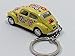 Kinsmart. Yellow Classic Love & Peace Volkswagen Hippie Beetle Keychain 164 Pastel Color Diecast Car, SMALL