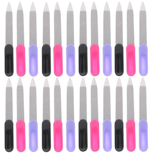 NULYLU 24個 ネイルアート研削ツール ネイルグリットファイル 爪ツール ネイル nail polish nail gel サンディング研磨 ツール マニ ペディ ツール