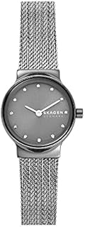Skagen Women's Freja Lille Two Hand, 26mm case size, Stainless Steel Watch, stainless steel mesh strap