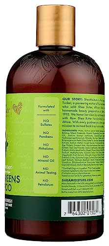 Shea Moisture Power Greens Shampooing sans sulfate soin cheveux bouclés moringa et avocat 384ml - 5
