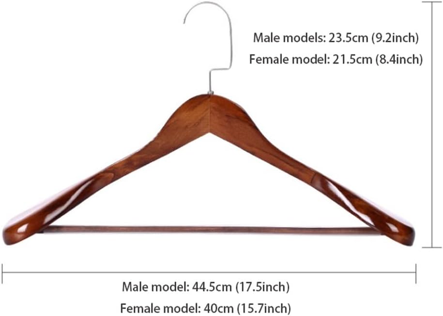 Clothes Hangers Hangers Suit Hangers 5pcs Wooden Suit Hangers Coat Hangers,Jacket Outerwear Shirt Hangers with Extra Wide Shoulder Garment Hangers Coat Hangers(Retro Color,Women15.7 inch)