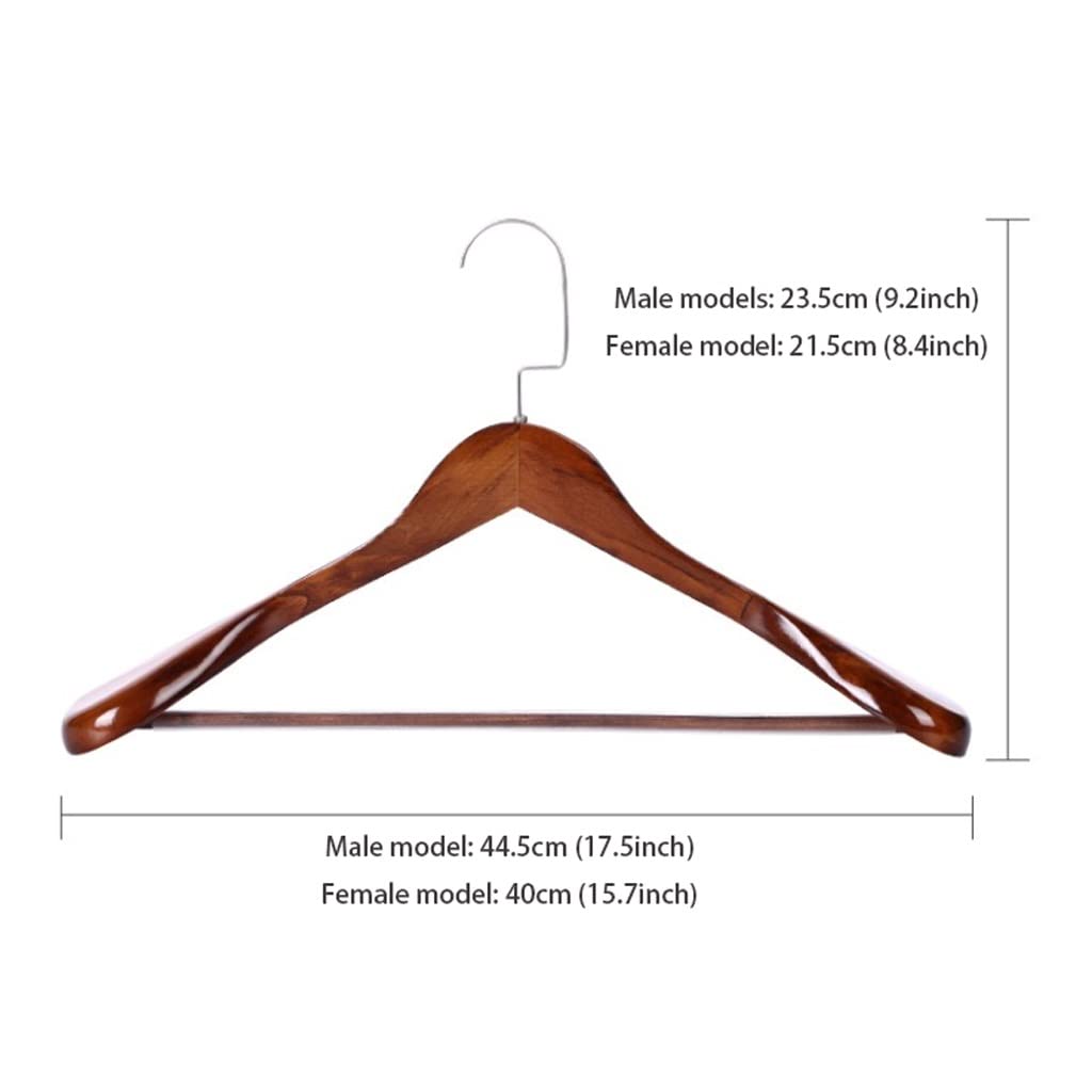 Kleiderbügel Bügel 5 Stück Kleiderbügel Aus Holz, Kleiderbügel, Jacken-, Oberbekleidungs- Und Hemdbügel Mit Extra Breiter Schulter Kleiderbügel Platzsparend (Color : Retro Color, Size : Men17.5 inch