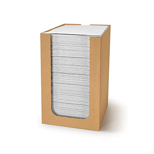 PAW - Servilletas de Cóctel Airlaid (20 x 20 cm) I 100 piezas I Lisas I Tipo tela I Elegante Decoración de Mesa I HoReCa I Para Ocasiones como Bodas, Fiestas, Navidad I Color: White