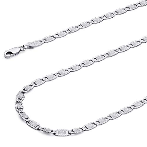 14k REAL Tri Color/White Gold Solid 4mm, 3mm, 2.5mm, 2mm Diamond Cut Chain Necklace with Lobster Claw Clasp4