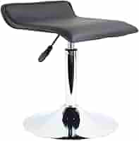 Amazon.com: FURWOO Black PU Leather Square Swivel Desk Stool