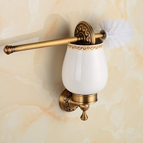 FGXHHS Kitchen Taps Copper Towel Rack European Antique Carved Bathroom Pendant Set Toilet Brush,Toilet Brush