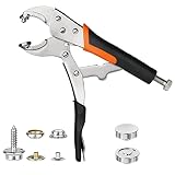 Sopnom Heavy Duty Snap Fasteners Tool Adjustable Snap Buttons Kit Tool Vice-Grip Tool, Includes 10 S