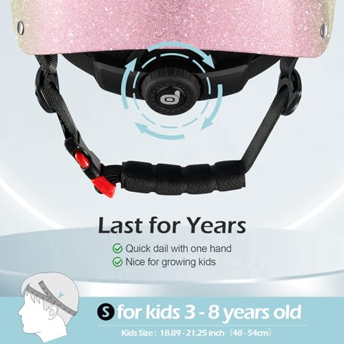 Image of Odoland Kids Bike Helmet for Boy Girl Age 3-8 for Cycling, Scooter, Skating
