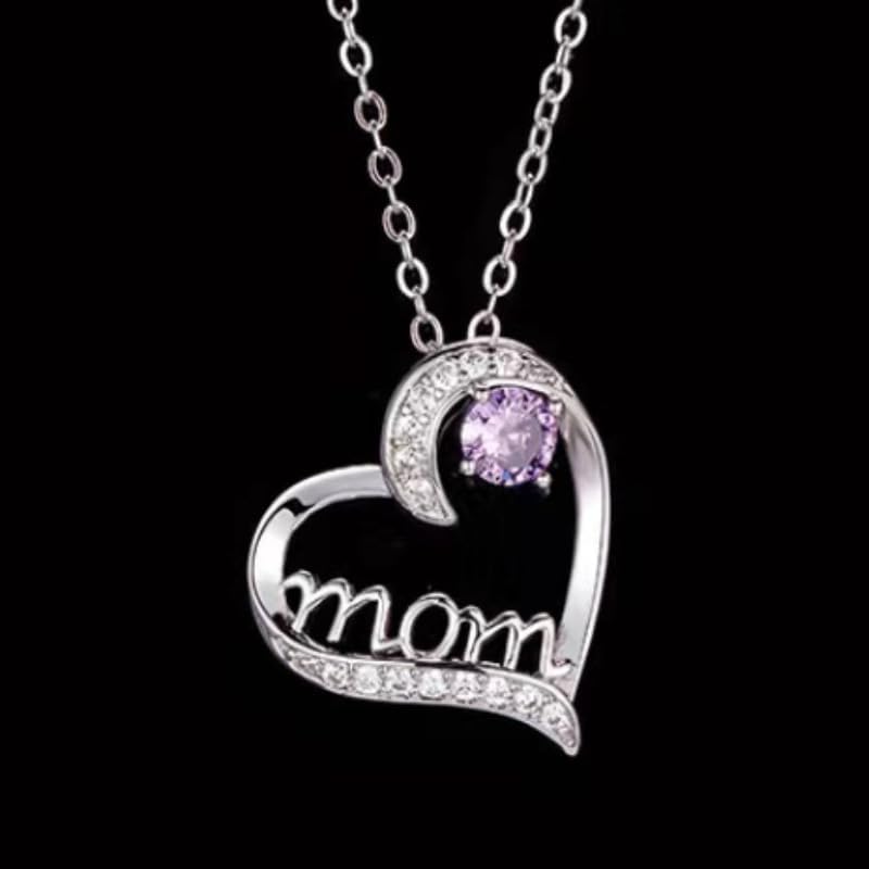 ONLYJUMP Mothers Necklace Gifts for Women I Love You Mom Necklace Shinny Heart Pendant Rhinestone Jewelry Birthday Mothers Day Gifts for Mom - Image 6