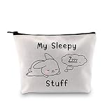 JXGZSO Bunny Lover Gift My Sleepy Stuff Bunny Cosmetic Bag Pet Rabbit Gift Bunny Owner Mom Gift