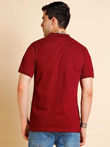 Image of Dennis Lingo Men's Slim fit Colorblocked Cotton Polo T-Shirt