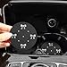 KHGUZ Bling Car Coasters, 2PCS Rhinestone Bow Anti-Slip Vehicle Cup Holder Pad, Diamond Spill-Proof Automotive Insert Water Bottle Protective Mat Accessories, Universal Fit (Grey)