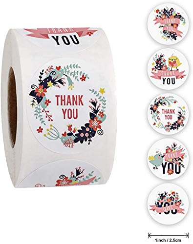 MEYWELL 500PCS Thank You Stickers 5 Designs 1