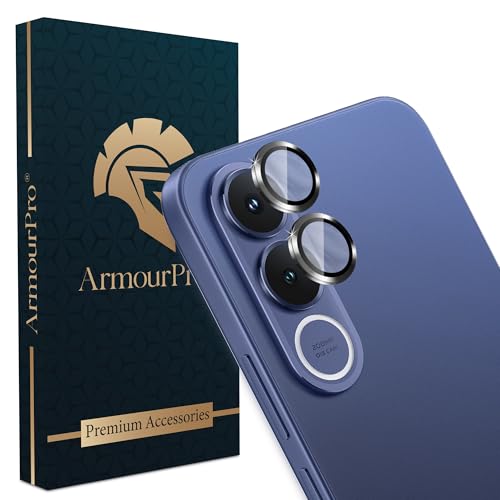 Image of ArmourPro Camera Lens Protector for Vivo V70 FE (6.83 Inches) Tough HD Individual Aluminum Alloy Rings 9H Camera Cover, Scratch-Resistant,Camera Lens Protection| Black, 1 Pack