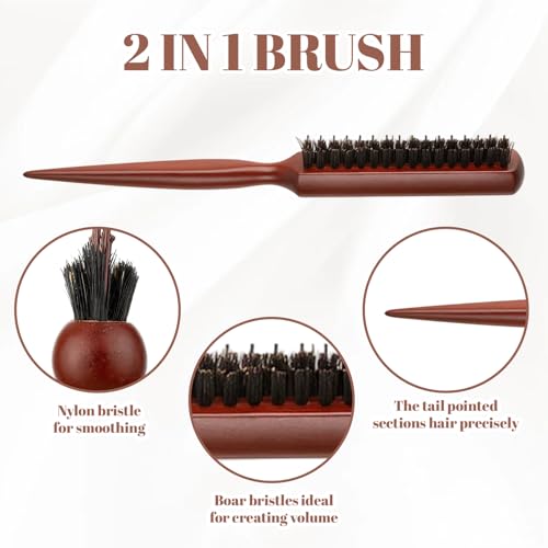 Set profesional de 14 peines para peinado y separación de cabello miniatura 3