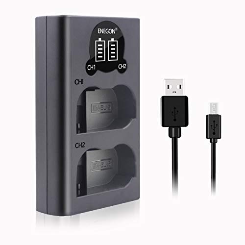 ENEGON EN-EL15 充電器 LED デュアル Nikon EN-EL15c EL15b EL15aバッテリー用 Nikon D7100 D750 D7000 D7200 D600 D810a Zf Z8 Z7 Z6 Z5などのカメラバッテリ