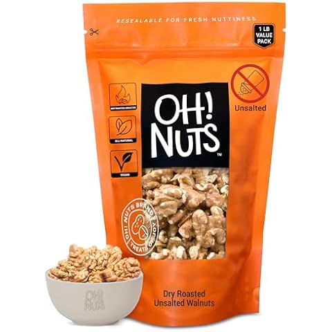 Dry Roasted Unsalted Walnuts by Oh! Nuts Cover