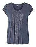 Pieces, T-shirt pour adolescent, coupe ample, détail, col rond, manches courtes