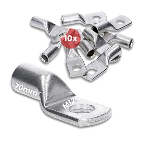 Cosses tubulaires 70 mm² M12 Kalitec pour installation de panneaux solaires et parcs de batteries