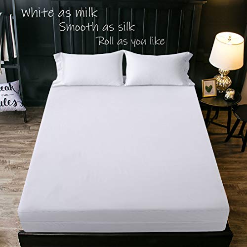 Abakan Queen 9\" Waterproof Mattress Encasement 100% TPU Cooling Soft Durable Breathable Hypoallergenic Machine Washable 6-Sided Zippered Mattress Protector Knitted Fabric 8” 10” inch