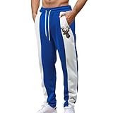 Jogging Pantalon Homme Pantalon Sport Homme Gris Doublé Polaire Ample Vetement De Travail Coton Sportive Vêtement Léger Ensemble Ouvert D'Intérieur Blanc XXXXXXXL Elastique Pantalons Hiver Large