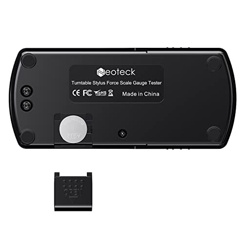 Neoteck Digital Turntable Stylus Force Scale Gauge 0.01G/5.00G Blue Lcd Backlight For Tonearm Phono Cartridge-Jet Black #TOP7