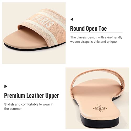 Image of STUNAHOME Summer Flat Sandals for Women Fashion slide Sandals Womens