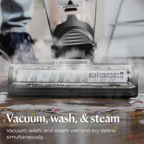 Image of Bissell CrossWave HydroSteam Deluxe Wet Dry Vac, Multi-Purpose Vacuum, Wash, and Steam, Formula Included, Blue, 3515Q