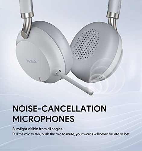 Yealink Bh72 Wireless Headset With Charge Stand, Teams/Zoom Certified, Bluetooth Headset With Microphone, Stereo, Retractable Hidden Microphone Arm For Telephone Computer #TOP2