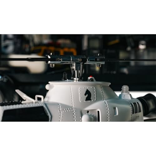 TENIREALX YU XIANG F112S AH-1 Cobra GPS Hélicoptère RC à l'échelle 1:40 9CH Flybarless Dual-Blade Avion Militaire Modèle d'avion avec deux moteurs sans balais, LiDAR Intelligent Vol Altitude Hold RTF – vue 6
