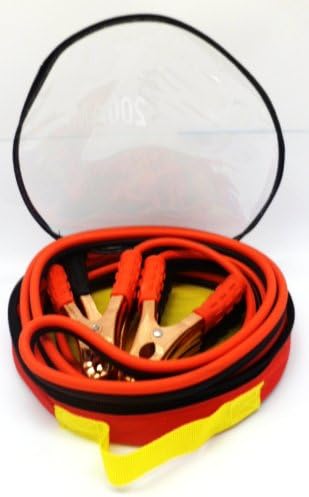 200 Amp 10 Gauge No Tangle Battery Booster Cables 12 Feet with Free Travel Case Jumper Cables Extra Long 12ft