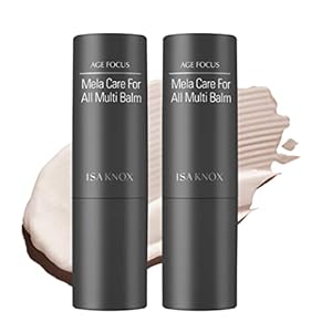 ISA KNOX Korean Skin Tone Multi Balm Stick (Pack of 2, 0.2+0.2oz) – Glow Oil Balm Stick for Eye, Neck, Lip. Promotes Even Skin Tone, Travel-Friendly, Korean Stick Balm, Vitamin C, E | Korean Skincare