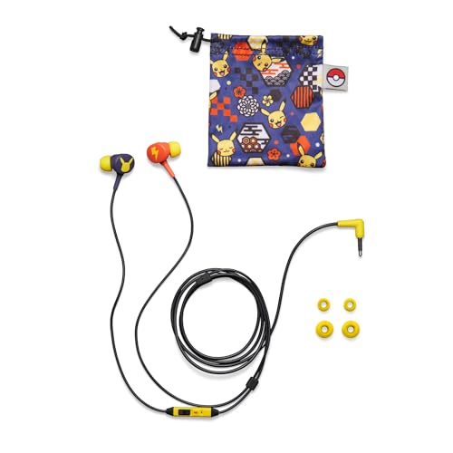 Image of PowerA Wired Earbuds for Nintendo Switch - Pikachu Blossom, 3.5 mm, Wired, Officially Licensed