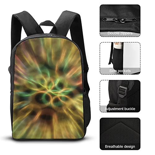 Mochila escolar de 17 pulgadas con estampado 3D unisex para estudiantes 7