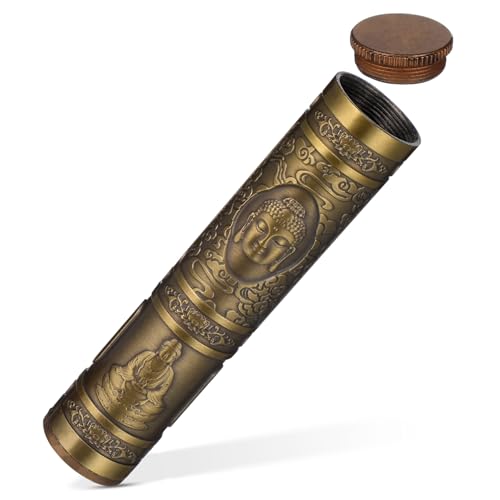 Gatuida Estuche Metálico para con Diseño y Hermético Accesorio Portátil para Almacenar Cigarrillos Resistente y Ligero para Color Bronce Antiguo