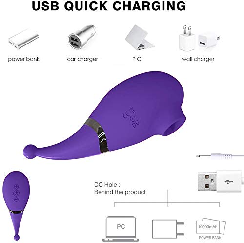 Upgrad Dịfferent Frẹquency Vibrarating Tôys Bǔllet Vibebrator for Women, Whisper Quiet, Clịtọrial Sexy Toyd for Wọmen Sụcking Plêasurê Wireless âḍulṭ Ṣëx Tôys Wǒmẹn Mạssagë for Body Relax (Purple) - Thumbnail 3