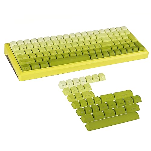 Keycaps rétroéclairés dégradé jaune pour illuminer votre bureau de joueur
