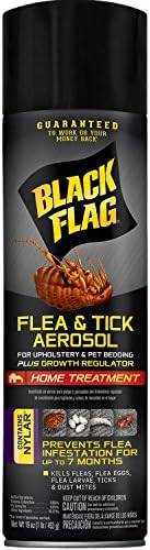 Black Flag Flea & Tick Killer for Upholstery & Pet Bedding Aerosol, 16-Ounce