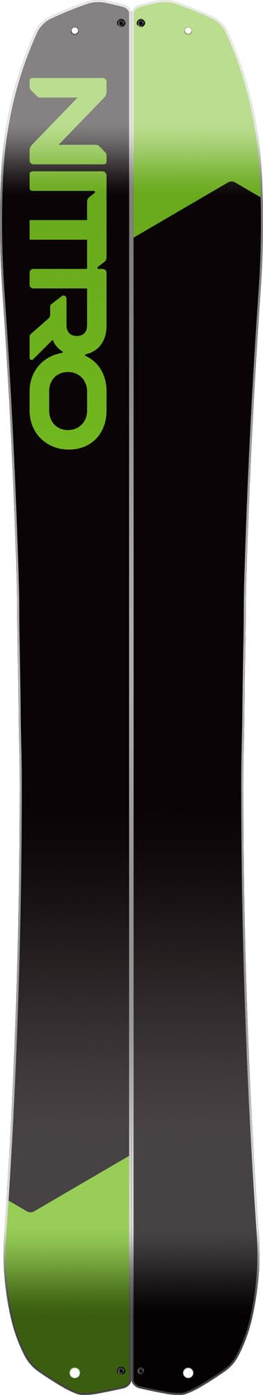 Nitro Snowboards Unisex - Adulti Double Board Allmountainboard, Directional Splitboard, Cam-Out Camber, All Terrain, Mid-Wide, leggero grazie alla tecnologia Koroyd Core