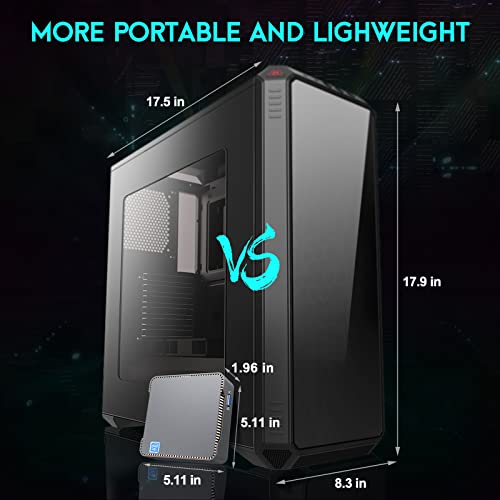 Mini Pc Ιntel Celeron N3350(Up To 2.4Ghz), Mini Computer 8Gb Ram 128Gb Ssd Micro Pc Windows 10 Pro Support 2Tb Expansion, 4K Hdmi Triple Display, Dual Wifi, Bt4.2, Gigabit Ethernet #TOP6