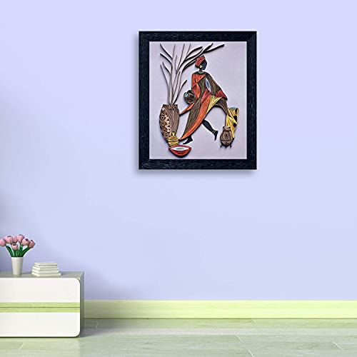 Image of Amazon Brand - Solimo Craftswoman Painting with Frame